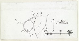 Publication drawing; plan and section of the settlement at Spottiswoode. 
