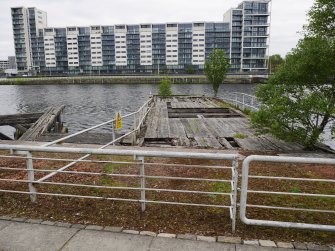 Detail view of pier, looking north.