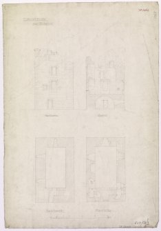 Glasgow, Old Castle Road, Cathcart Castle.
Plans, elevations and section.