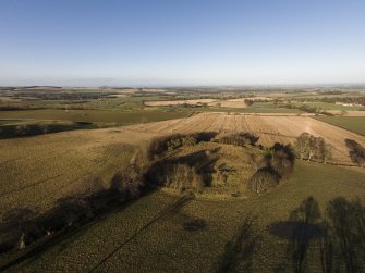 Oblique aerial view of Long Faugh fort looking NNW.