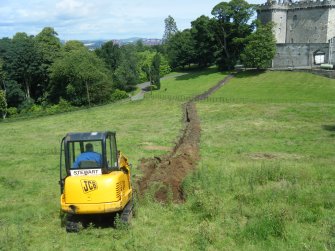 Image of trench excavations, photograph from an archaeological watching brief at Dundas Castle, South Queensferry