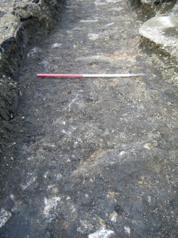 Possible cobbled area, trench 1, photograph from desk-based assessment and historic building survey of Fort House, Leith, Edinburgh