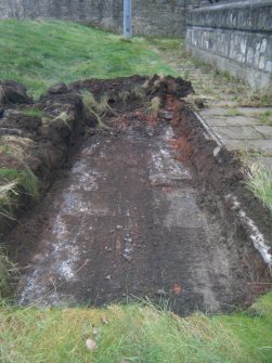 Trench 13, photograph from desk-based assessment and historic building survey of Fort House, Leith, Edinburgh
