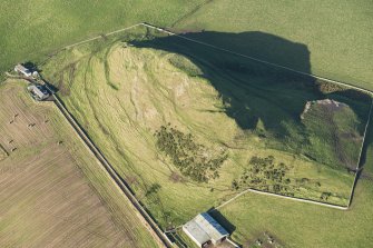 Oblique aerial view of the fort on Craig Rock, looking NW.