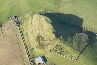 Oblique aerial view of the fort on Craig Rock, looking WNW.