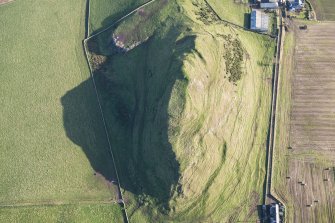 Oblique aerial view of the fort on Craig Rock, looking E.