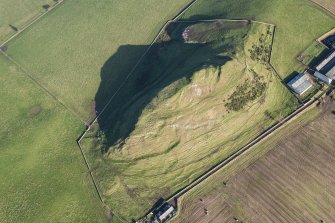 Oblique aerial view of the fort on Craig Rock, looking NE.