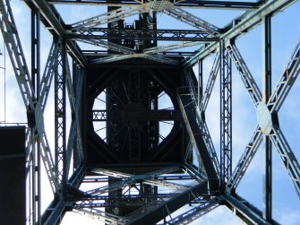 Underside of the crane, photograph from watching brief at James Watt Dock, Glasgow