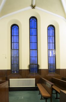 First Floor. Sheriff Courtroom.  Detail of round headed lancet windows.