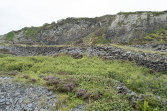 Track with walling to south of Creag Na H-Uamha quarry (NM71NW 114), view from north east