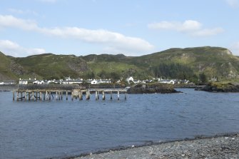 Disused pier to east of harbour, view from west