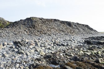 Slate waste at south of island, view from south west