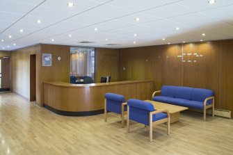 Interior. View of Administration office building, ground floor, reception from south west