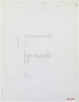 Survey drawing. Old Auchavoulin House; ground and first floor plans.

