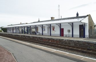 View of station from across tracks to north west