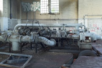 View of pumps and valve gear