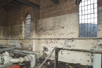View of arched windows on south wall