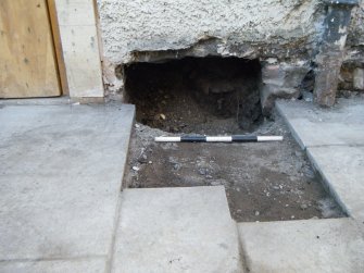 Photograph from an archaeological excavation at Acheson House, Canongate, Edinburgh
