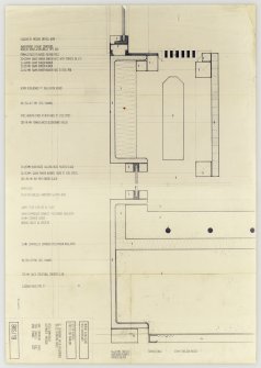 Drawing showing section through first floor transom, Bernat Klein Studio