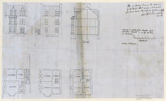 Aberdeen, St. Swithin Street.
Plans, elevations and section of house on East side of Street.
Insc: 'Plan of dwelling house in the East side of St. Swithin Street'.
