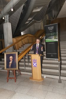 Professor Gordon Masterton (University of Edinburgh) at the Celebrating James Watt: inventor, polymath, genius event at Holyrood Garden Lobby, 19th January 2016