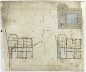 Alterations for James Baird Whitelaw.
Plans, sections and elevations showing additions and alterations and including details of levels of ground, heating and drainage.
