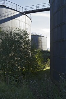 View of fuel tanks from north west