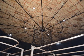 Fuel tank no. 43, view of interior showing underside of roof