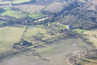 General oblique aerial view of Arniston House, looking SSW.