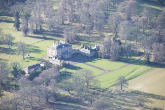 Oblique aerial view of Arniston House, looking S.