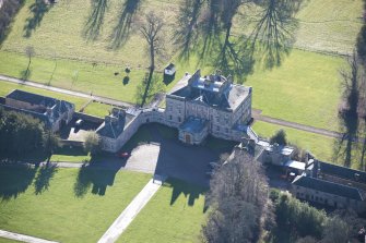 Oblique aerial view of Arniston House, looking SSE.