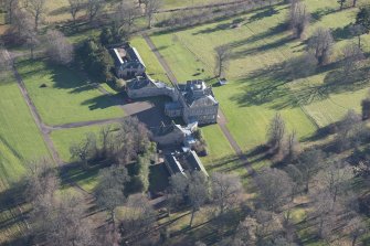 Oblique aerial view of Arniston House, looking E.