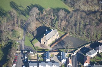 Oblique aerial view of St Mary's Episcopal Church, looking NNE.
