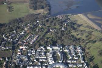 Oblique aerial view of Cramond Village, looking WNW.