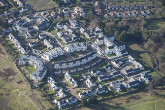 Oblique aerial view of Dunfermline College of Physical Education, looking WSW.