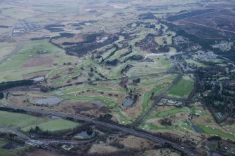 General oblique aerial view of the PGA Centenary Golf Course at Gleneagles, looking W.