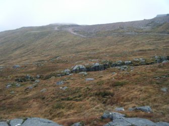 View across proposed extension towards the east side of the quarry, facing south west, photograph from an archaeological walkover at Glensanda Quarry, Ardgour