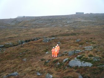 View across proposed extension towards the east side of the quarry, facing west, photograph from an archaeological walkover at Glensanda Quarry, Ardgour