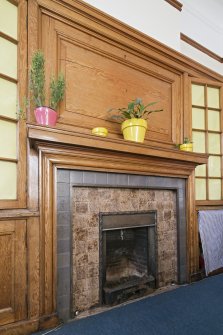 Ground Floor. School Office. Detail of fireplace.