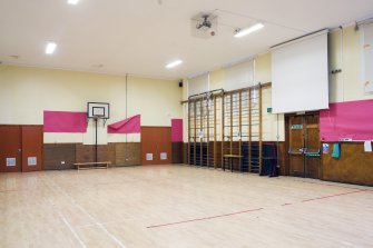 Ground Floor. Gym hall. General view from East.