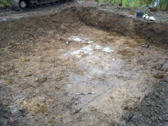 View of the turbine base with the topsoil stripped, illustration 2 from final report from archaeological watching brief at Southfield Farm, Dalkeith