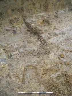 Pits 2 and 3, photograph from archaeological watching brief at Southfield Farm, Dalkeith