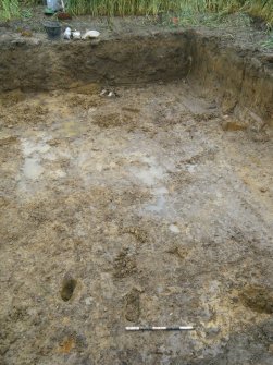 Overall excavation, showing pits, photograph from archaeological watching brief at Southfield Farm, Dalkeith