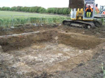 Final excavation, photograph from archaeological watching brief at Southfield Farm, Dalkeith