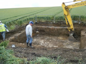 Final excavation, photograph from archaeological watching brief at Southfield Farm, Dalkeith