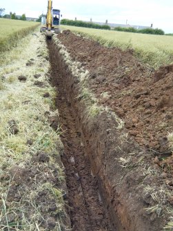 Working view of the cable trench excavations, photograph from archaeological watching brief at Southfield Farm, Dalkeith