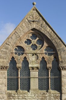 West gable, view of tracery window
