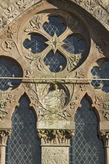 West gable, detail of tracery window