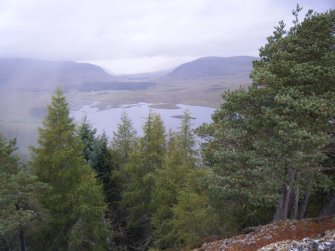 View towards the River Spey from the fort, photograph of Dun da Lamh, from a topographic archaeological survey at five Pictish Forts in the Highlands
