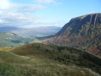 View towards Fort William from Dun Deardail, photograph from a topographic archaeological survey at five Pictish Forts in the Highlands